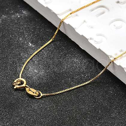 925 Sterling Silver Box Chain Necklaces STER-M086-03B-1