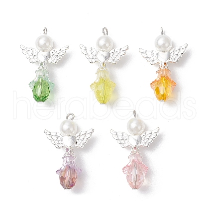 Angel and Flower Pendants PALLOY-JF03792-1