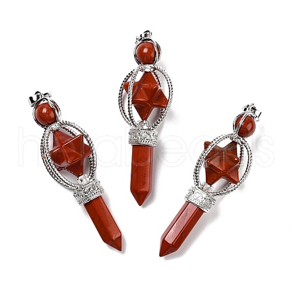 Natural Red Jasper Big Pendants G-I322-07P-04-1