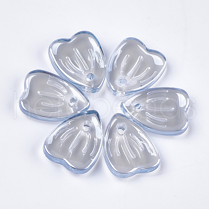Electroplate Glass Pendants X-EGLA-S175-07C-1