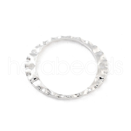 Brass Textured Hollow Oval Links KK-M288-11S-1