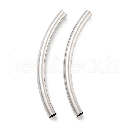 Brass Curved Tube Beads KK-B120-04E-P-1