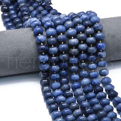 Natural Blue Aventurine Beads Strands G-P573-B10-01-1
