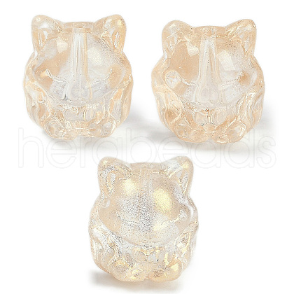 Transparent Spray Paint Glass Beads X1-GLAA-H035-01C-1