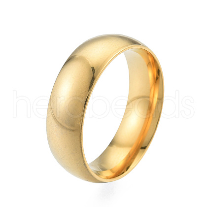 201 Stainless Steel Plain Band Finger Ring for Women RJEW-N043-09LG-1