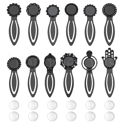  38pcs 14 Styles Zinc Alloy Bookmarks Finding FIND-NB0005-24-1