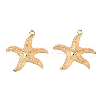 304 Stainless Steel Enamel Pendants STAS-L290-12G-1