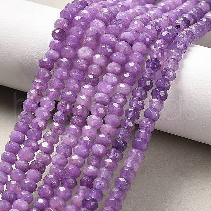 Natural White Jade Bead Strands G-R409-3x5-05-1