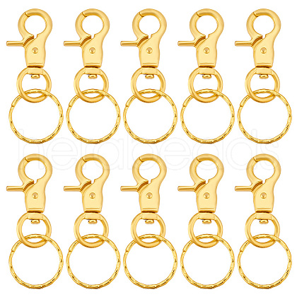   10Pcs Iron Swivel Clasps with Key Rings HJEW-PH0001-78-1