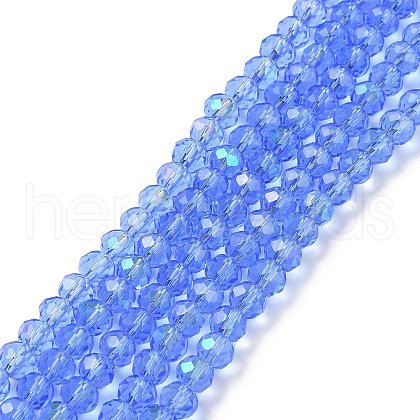 Electroplate Glass Beads Strands EGLA-A034-T4mm-L04-1