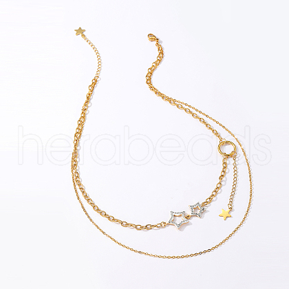 Stainless Steel Star Pendant Necklace NX1686-1