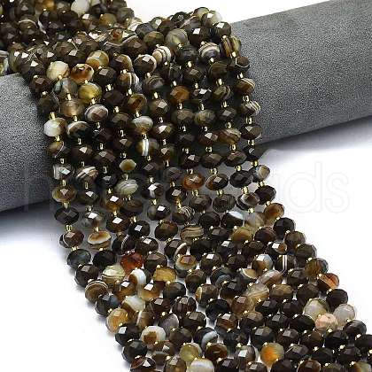 Natural Banded Agate Beads Strands G-P573-A09-01-1