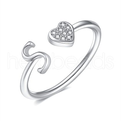 Adjustable Brass Rhinestone Cuff Rings for Women FS-WGEAD33-19-1