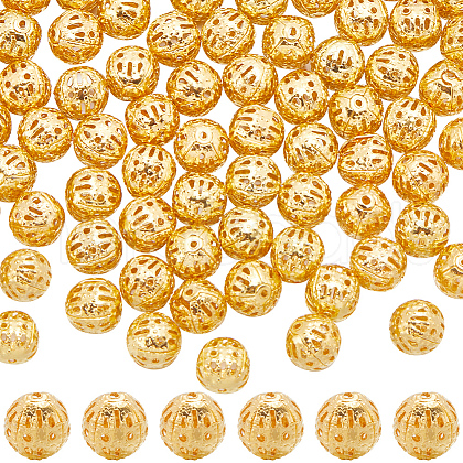 SUNNYCLUE 120Pcs Brass Filigree Beads KK-SC0005-16-1