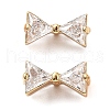 Brass Micro Pave Cubic Zirconia Beads KK-A259-05G-1