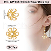 Beebeecraft 200Pcs Brass Bead Caps KK-BBC0012-40-2