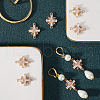 Beebeecraft 8Pcs Brass Pave Clear Cubic Zirconia Connector Charms KK-BBC0014-64-4