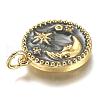 Brass Micro Pave Clear Cubic Zirconia Pendants ZIRC-B0003-28G-3