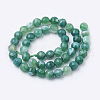 Natural Striped Agate/Banded Agate Beads Strands G-S281-51A-6mm-2