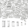 180Pcs 6 Style Glass Rhinestone Cabochons GLAA-FG0001-13-1