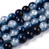 Crackle Baking Painted Imitation Jade Glass Beads Strands DGLA-T003-8mm-15-1