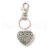 Valentines Day Gifts Tibetan Style Heart Keychain KEYC-JKC0009-25-1