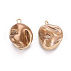 Electroplate Freshwater Shell Pendants SHEL-T018-12G-05-2