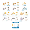 304 Stainless Steel Stud Earring Findings STAS-TA0004-38-10