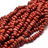 Natural Red Jasper Chip Beads Strands X-G-E271-124-1