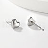 Simple Stainless Steel Heart Stud Earrings IO1041-2