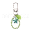 Starfish Turtle Synthetic Turquoise & Glass Seed Beads Pendant Decorations HJEW-JM03052-01-4