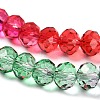 Transparent Painted Glass Beads Strands X1-DGLA-A034-T6mm-A24-4