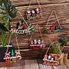 8Pcs 8 Style Christmas Decorative Wooden Door Sign sgFIND-SZ0005-74-5
