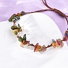 Adjustable Natural Kambaba Jasper Braided Bead Bracelets for Women BJEW-U035-02O-2
