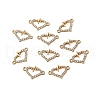Alloy Crystal Rhinestone Heart and Heartbeat Connector Charms PALLOY-XCP0002-11-1