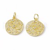 Brass Micro Pave Cubic Zirconia Pendants KK-E068-VC008-2