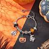 Halloween Alloy Enamel Charm Bracelets BJEW-JB12008-1