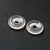Natural White Agate Donut/Pi Disc Charms G-G142-01V-2