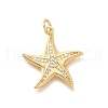 Brass Micro Pave Clear Cubic Zirconia Pendants KK-Q040-01B-G-1
