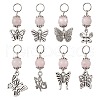 8Pcs Butterfly Tibetan Style Alloy Charms PALLOY-JF03506-1