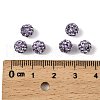 Polymer Clay Rhinestone Beads RB-H284-6MM-Half-371-2