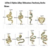 16Pcs 8 Styles Alloy Rhinestone Pendants ALRI-CJ0001-06-2