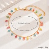 Bohemian Style Brass Beaded Tassel Anklets for Women Beach Foot Jewelry JY9286-1-1