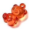 Transparent Printed Acrylic Pendants OACR-E043-01-2