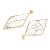 Natural Howlite Faceted Big Pendants G-L623-04G-02-2