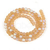 Frosted Transparent Glass Beads Strands GLAA-T032-T4mm-MBB08-2