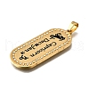 Oval with 12 Constellation 304 Stainless Steel Rhinestone Pendants STAS-M119-08J-G-3