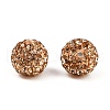 Round Polymer Clay Czech Glass Rhinestone Beads RB-D289-8mm-362-4