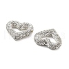 Heart Shape Polymer Clay Rhinestone Beads CLAY-NH0001-09A-14-2