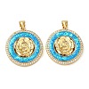 Rack Plating Brass Micro Pave Cubic Zirconia Pendants KK-P268-11B-G-2